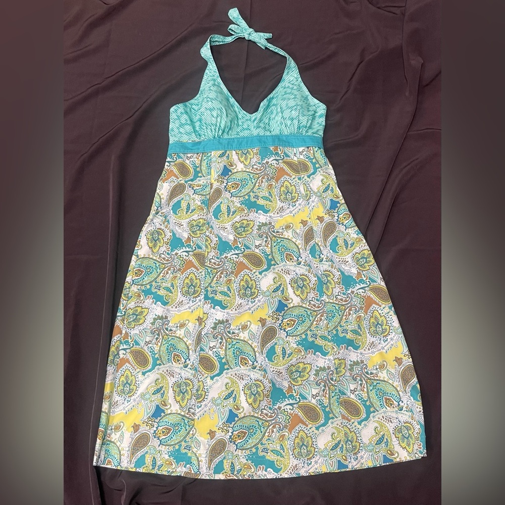 Athleta Paisley Go Anywhere Halter Dress - Size 16 - Like New, Great Condition